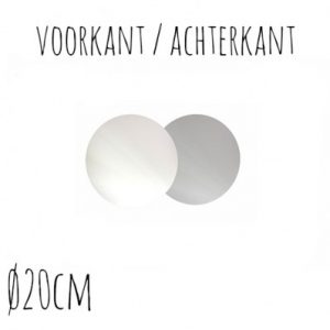 Afbeelding Ronde Wit Zilver Taartonderzetter