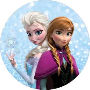 Afbeelding Frozen Anna en Elsa Eetbare Print