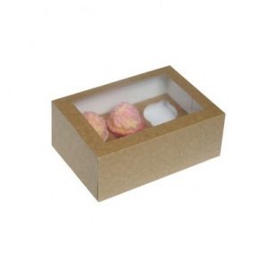 Afbeelding Bruin Cupcake Doosje