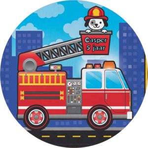 Afbeelding Gepersonaliseerde Brandweerwagen Print