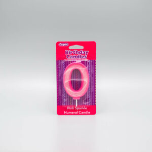 Afbeelding Roze Glitter Cijferkaarsen