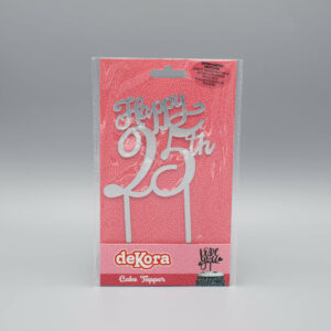 Afbeelding Happy 25th Cake Topper