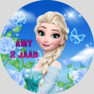 Gepersonaliseerde Frozen Elsa Icing Print (Uitgesneden)