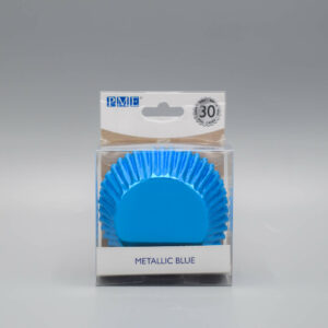 Afbeelding Blauwe Metallic Baking Cups