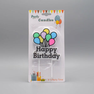 Afbeelding Ballonnen Happy Birthday Taartkaars