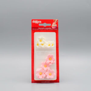 Afbeelding Witte en Roze Madeliefjes Suikerdecoraties