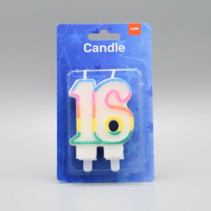 Afbeelding 16 jaar Glitter Cijferkaars