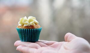 Cupcake met Isomalt