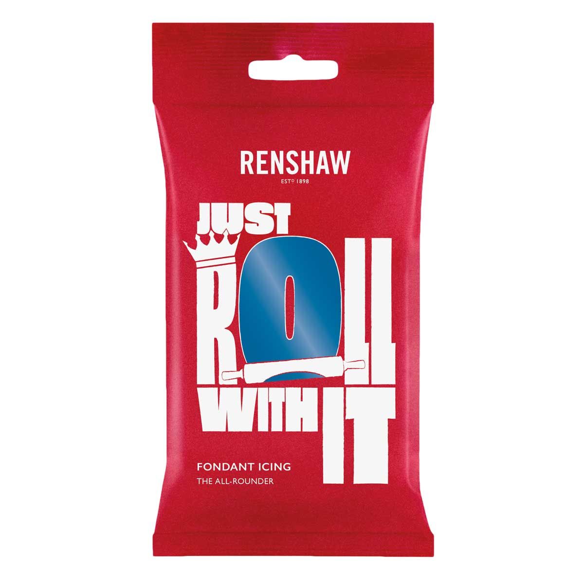 Atlantisch Blauwe Rolfondant (Just Roll With It) (1kg) (Renshaw) Afbeelding Atlantisch Blauwe Rolfondant