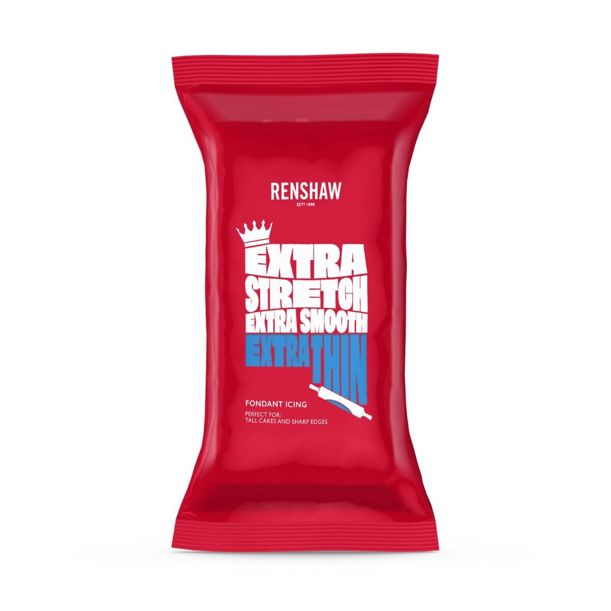Blauwe Rolfondant Extra (1kg) (Renshaw) Afbeelding Blauwe Rolfondant