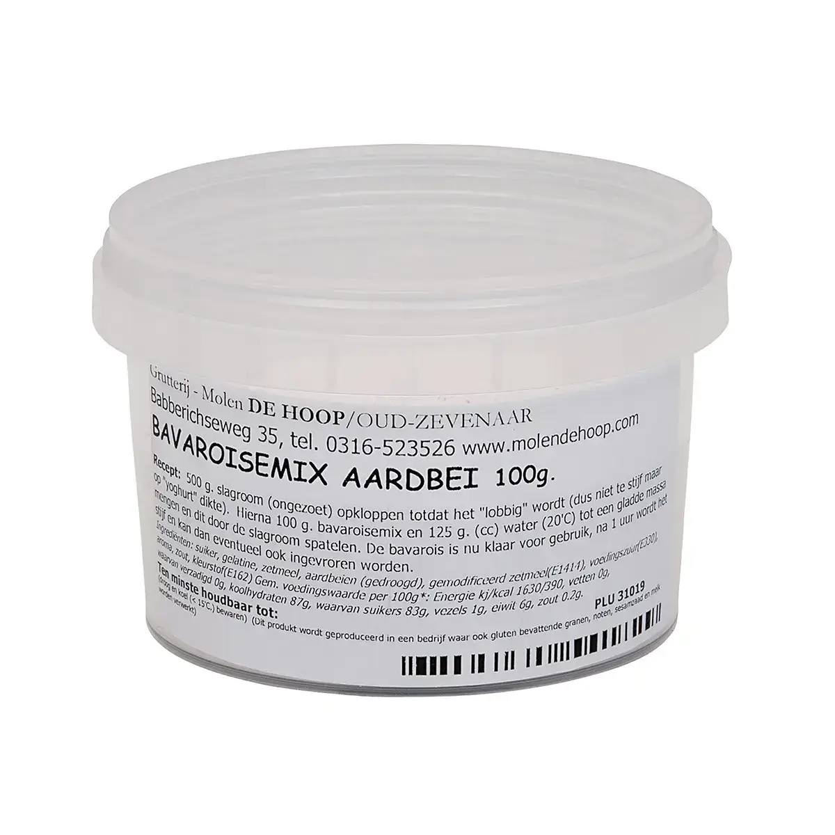 Aardbeien Bavarois Mix (100g) (Molen de Hoop) 1 Afbeelding Aardbeien Bavarois Mix