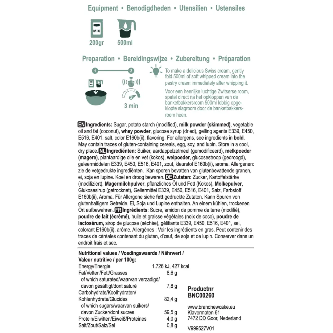 Banketbakkersroom (800g) (BrandNewCake) 2 Banketbakkersroom Mix (800g) (BrandNewCake) - Afbeelding 2