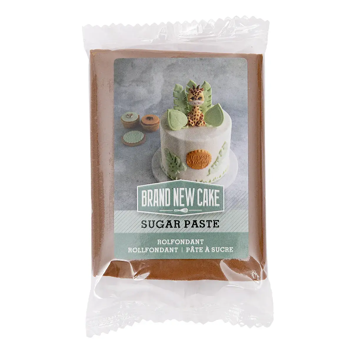 Bruine Rolfondant (250g) (BrandNewCake) 1 Afbeelding Bruine Rolfondant