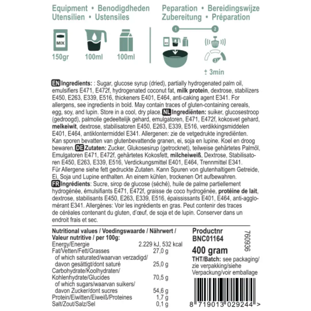 Creme Chantilly (klopschuim) (400g) (BrandNewCakes) 2 Crème Chantilly Mix (klopschuim) (400g) (BrandNewCake) - Afbeelding 2
